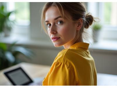 Portret uśmiechniętej Kasi, która zbalansowała życie jako pracująca mama